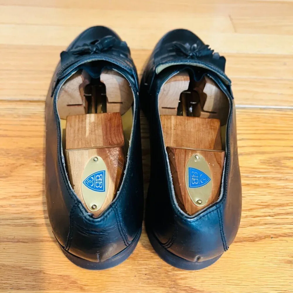 Calzoleria Toscana Shoes Mens Leather Slip On Tassel Penny Loafers Shoes 11.5